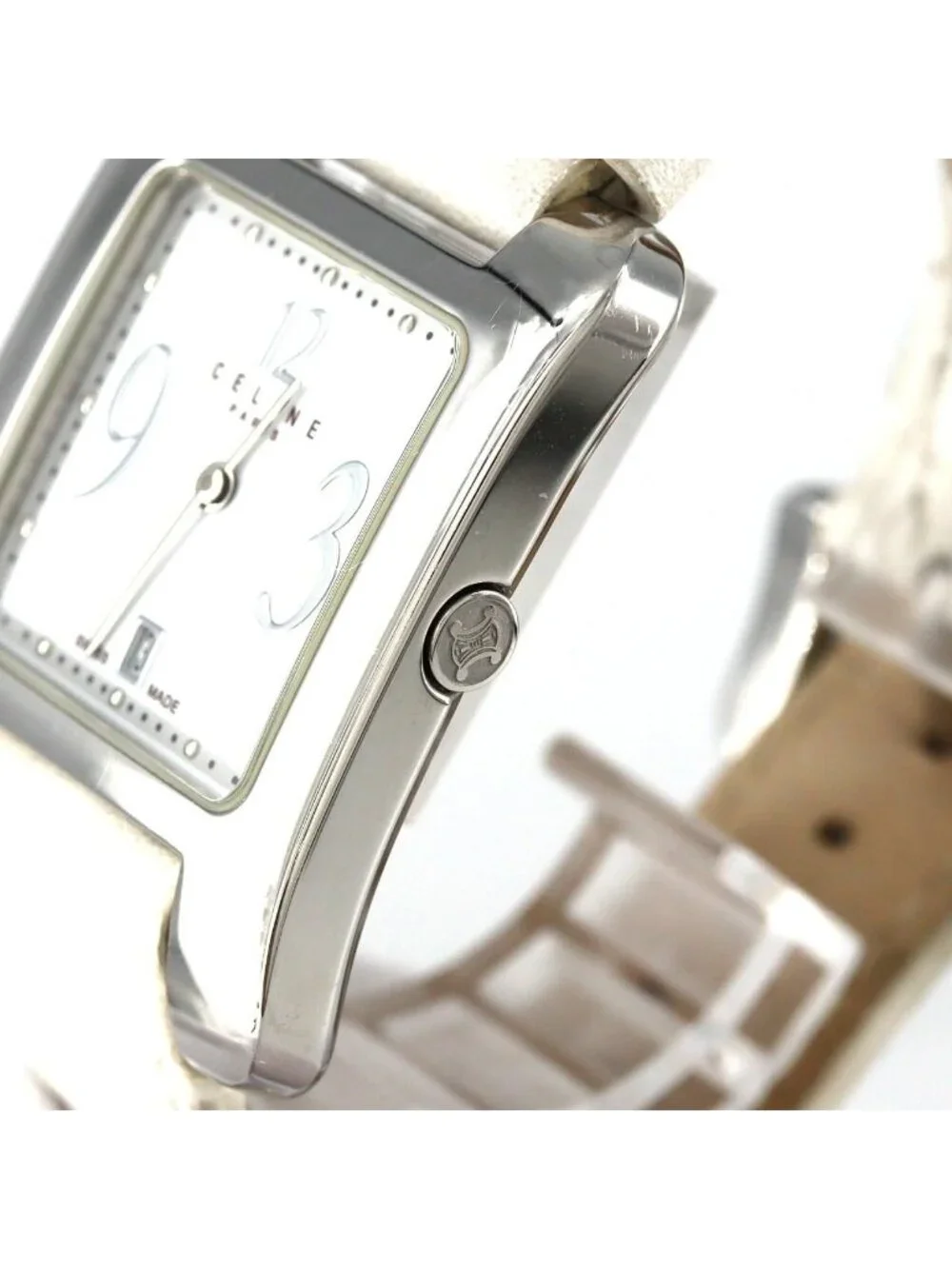 Celine Square Case SS Quartz Watch